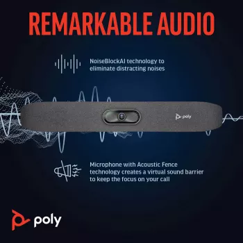 HP Poly Studio R30 USB Video Bar, Βιετνάμ, 0 - 40 °C, 15 - 80%, 0 - 3000 m, Windows 8, Windows 8.1, Windows 10, Windows 11, Mac OS X 10.10 Yosemite, MacOS