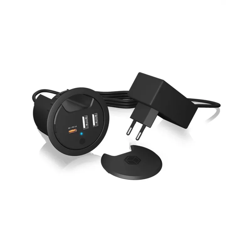 ICY BOX Επιτραπέζιος φορτιστής USB με Power Delivery & Quick Charge