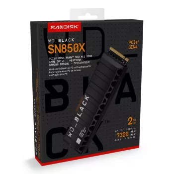 WESTERN DIGITAL SSD - WD_Black SN850X - 2 TB - PCIe Gen4 x4 - M.2 2280 - με ψύκτρα