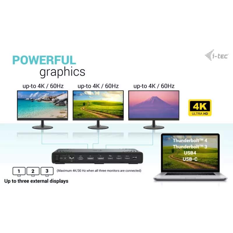 i-tec USB-C Triple Display Docking Station Gen 2 Power Delivery 100W Ενσύρματο 3.2