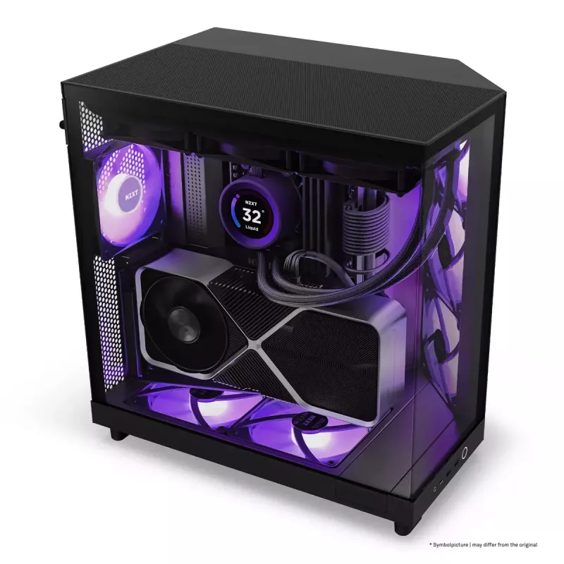 Κουτί PC NZXT H6 Air Flow Midi Tower Μαύρο