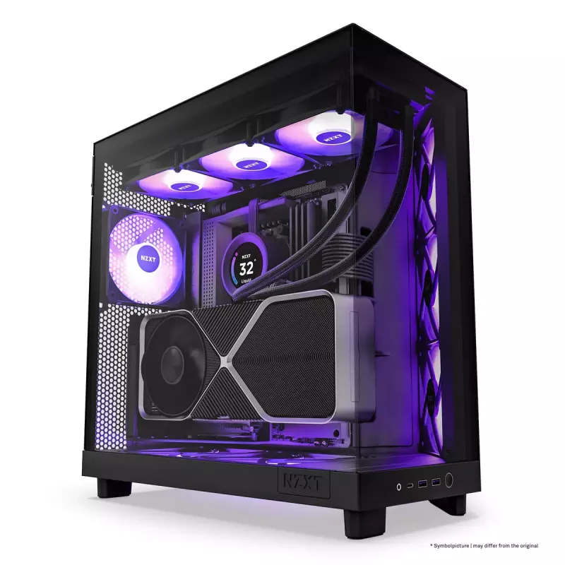 Κουτί PC NZXT H6 Air Flow Midi Tower Μαύρο