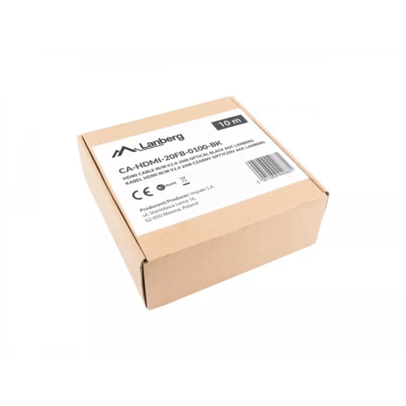 Καλώδιο HDMI LANBERG M/m V2.0 Optical Aoc - 10m Μαύρο