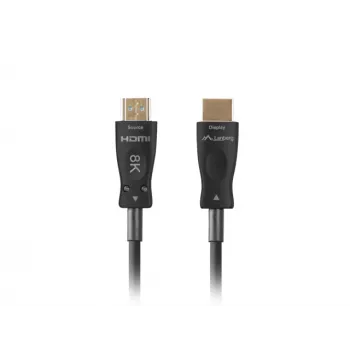 Καλώδιο HDMI LANBERG CA-HDMI-30FB-0100-BK 10 m, HDMI Type A 2.1, 48 Gbit/s, 144 Hz, HDR, ARC, Ethernet