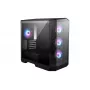 MSI MAG PANO M100R PZ περίβλημα υπολογιστή Micro Tower, microATX/Mini-ITX, πανοραμικό ψημένο γυαλί 270 μοιρών, ανεμιστήρες ARGB, USB-C, μαύρο