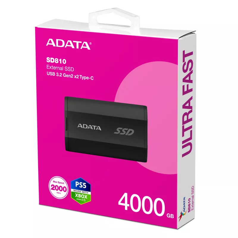 ADATA SD810 4 TB USB Type-C USB 3.2 Gen 2x2 μαύρο