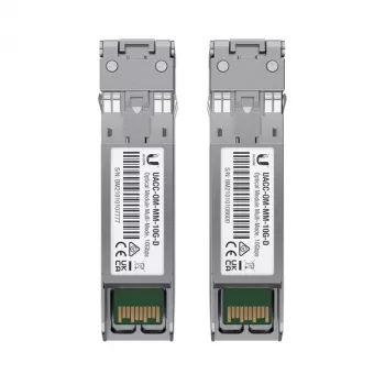 Μονάδα δικτυακού πομποδέκτη UBIQUITI UACC-OM-MM-10G-D-2, 10 Gbit/s, multimode 850 nm, LC, συσκευασία 2 τεμ.
