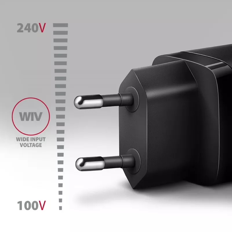 Φορτιστής τοίχου Axagon ACU-PQ20 QC3.0 PD Type-C 20W Μαύρος