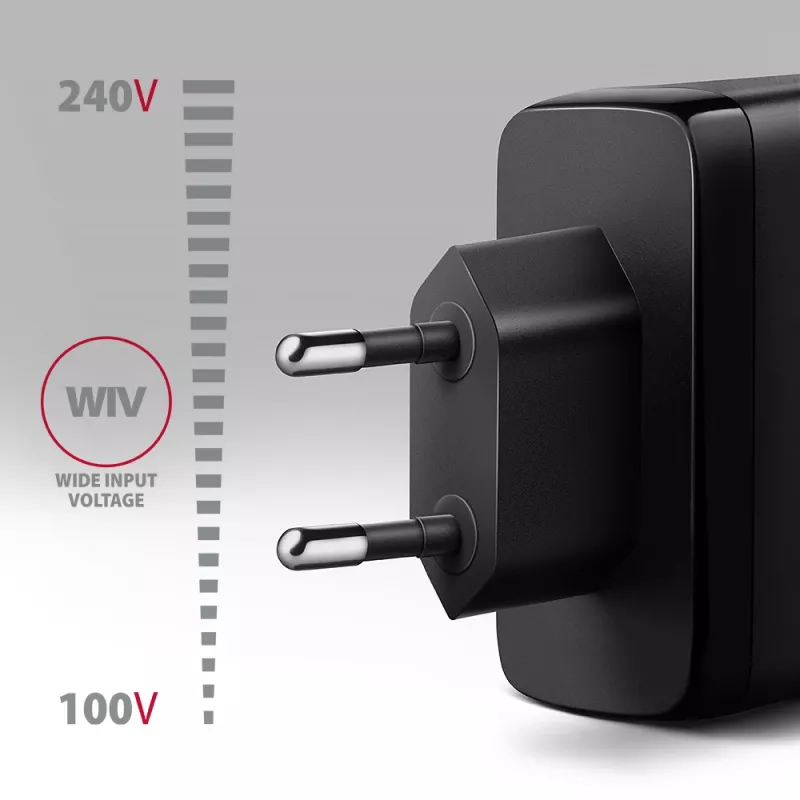 Axagon ACU-DPQ100 PD3.0 & QC 4+ THREE OUTPUTS Φορτιστής τοίχου 100W