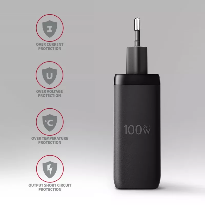 Axagon ACU-DPQ100 PD3.0 & QC 4+ THREE OUTPUTS Φορτιστής τοίχου 100W