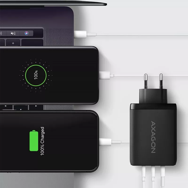 Axagon ACU-DPQ100 PD3.0 & QC 4+ THREE OUTPUTS Φορτιστής τοίχου 100W