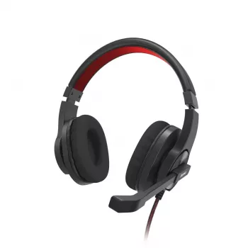 Hama HS-USB400 V2 Headset Ενσύρματο Head-band Γραφείου/Call center USB Type-A Μαύρο, Κόκκινο