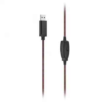 Hama HS-USB400 V2 Headset Ενσύρματο Head-band Γραφείου/Call center USB Type-A Μαύρο, Κόκκινο