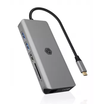 ICY BOX IB-DK4061-CPD Ενσύρματο USB 3.2 Gen 1 (3.1 Gen 1) Type-C γκρι