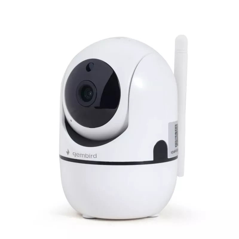 Gembird TSL-CAM-WRHD-02 έξυπνη περιστρεφόμενη κάμερα Wi-Fi εσωτερικού χώρου, Full HD 1080p, Tuya, περιστροφή 355°, λευκή
