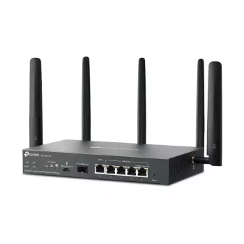 TP-Link Omada 4G+ Cat6 AX3000 Gigabit VPN Router, Wi-Fi 6 (802.11ax), Dual-Band (2,4 GHz / 5 GHz), Ethernet LAN, 4G, μαύρο, επιτραπέζιος/επίτοιχος router