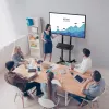 Techly ICA-TR216T κινητή βάση τηλεόρασης με ροδάκια για οθόνες 37–70 ιντσών (έως 177,8 cm), έως 50 kg, 2 ράφια, μαύρη