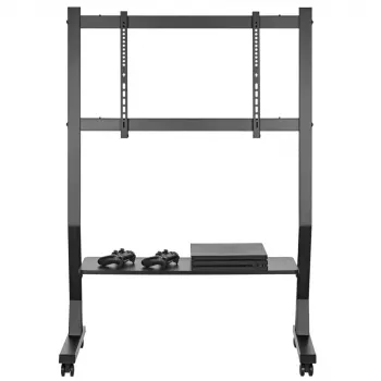 Βάση δαπέδου TECHLY 366983 για τηλεοράσεις 45–90 inch, μαύρη, χάλυβας, ύψος 1026–1126 mm, max. VESA 800x400, φορτίο 60 kg