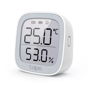 TP-Link Tapo έξυπνος μετρητής θερμοκρασίας & υγρασίας, εσωτερικού χώρου, αισθητήρας θερμοκρασίας & υγρασίας, ελεύθερης τοποθέτησης, ασύρματος, -20 - 60 °C, 0 - 99%
