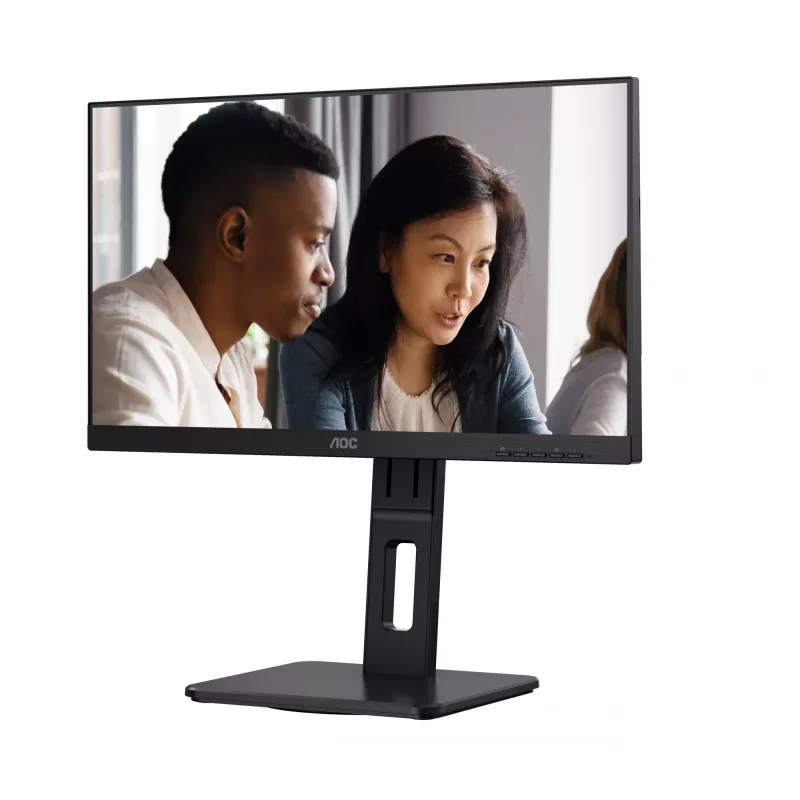 AOC 22E2UMF οθόνη VA 21,5 ιντσών (54,6 cm), 1920 x 1080 Full HD, 75 Hz, 4 ms, HDMI, DisplayPort, VGA, USB hub, ηχεία, pivot, ρυθμιζόμενο ύψος, μαύρη
