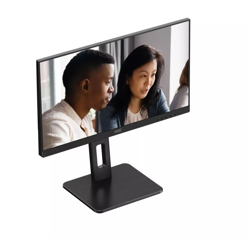 AOC 22E2UMF οθόνη VA 21,5 ιντσών (54,6 cm), 1920 x 1080 Full HD, 75 Hz, 4 ms, HDMI, DisplayPort, VGA, USB hub, ηχεία, pivot, ρυθμιζόμενο ύψος, μαύρη