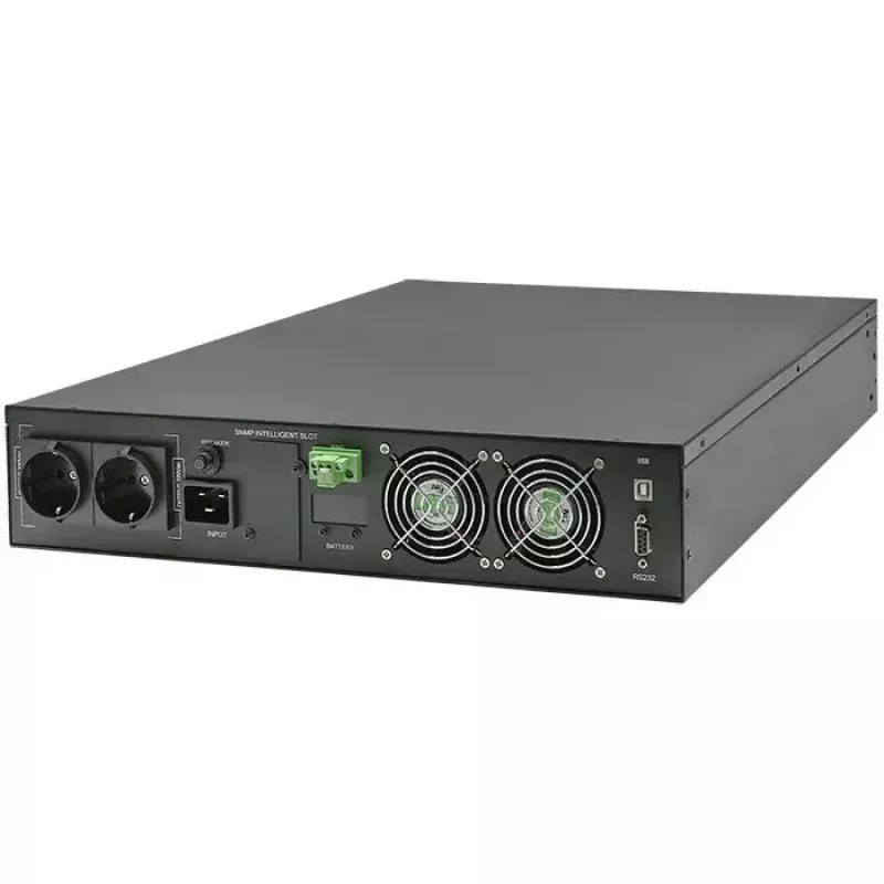 Rack UPS QOLTEC 52286 2 kVA (2000 W) συντελεστής ισχύος 1,0, τοποθέτηση σε rack