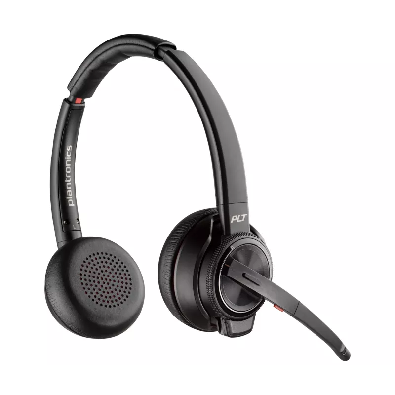 HP Poly Savi 8220 Office Stereo DECT 1880-1900 MHz Headset, Μαύρο, Μεξικό, Ενεργό, Windows 10, Windows 11, MacOS, 300 g