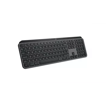 Ασύρματο πληκτρολόγιο πλήρους μεγέθους Logitech Master MX Keys S — Bluetooth, QWERTY, διακόπτες ψαλιδιού, LED οπίσθιος φωτισμός, Graphite