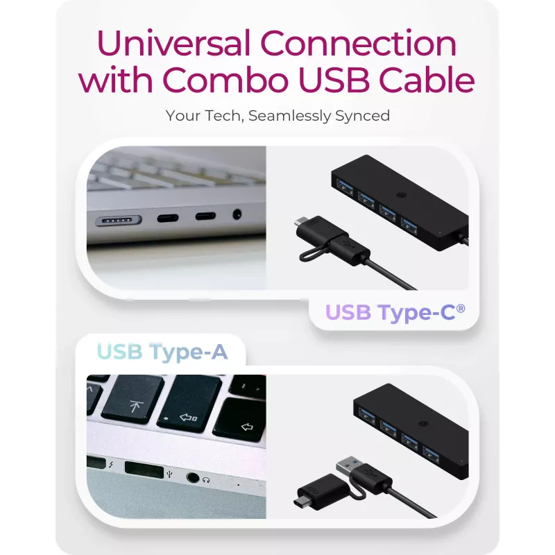 ICY BOX IB-HUB1424-C3 USB 3.2 Gen 1 (3.1 Gen 1) Type-A + Type-C 5000 Mbit/s Μαύρο