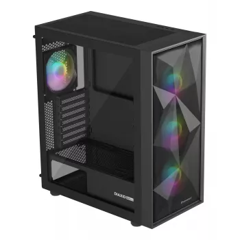 GENESIS Diaxid 605 ARGB Midi Tower Μαύρο