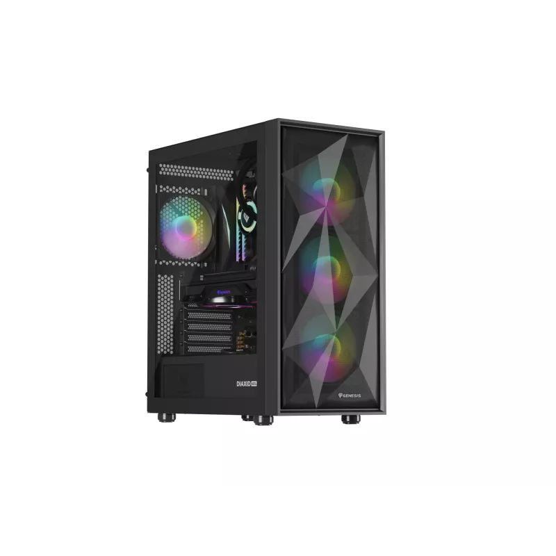 GENESIS Diaxid 605 ARGB Midi Tower Μαύρο
