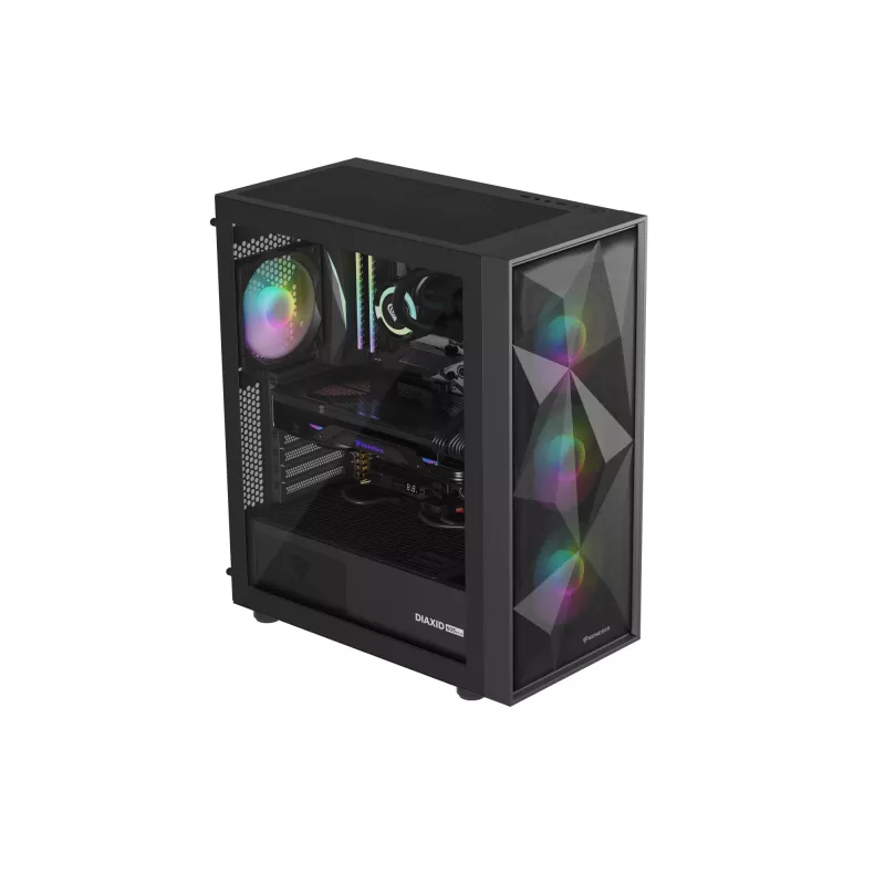GENESIS Diaxid 605 ARGB Midi Tower Μαύρο