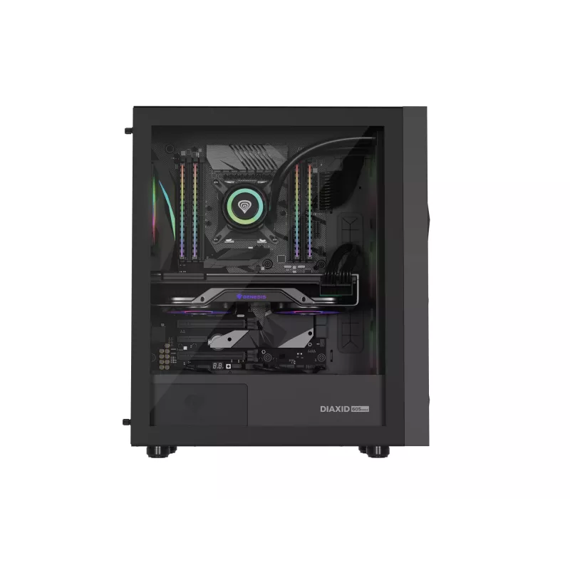 GENESIS Diaxid 605 ARGB Midi Tower Μαύρο
