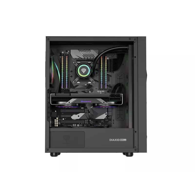 GENESIS Diaxid 605 ARGB Midi Tower Μαύρο