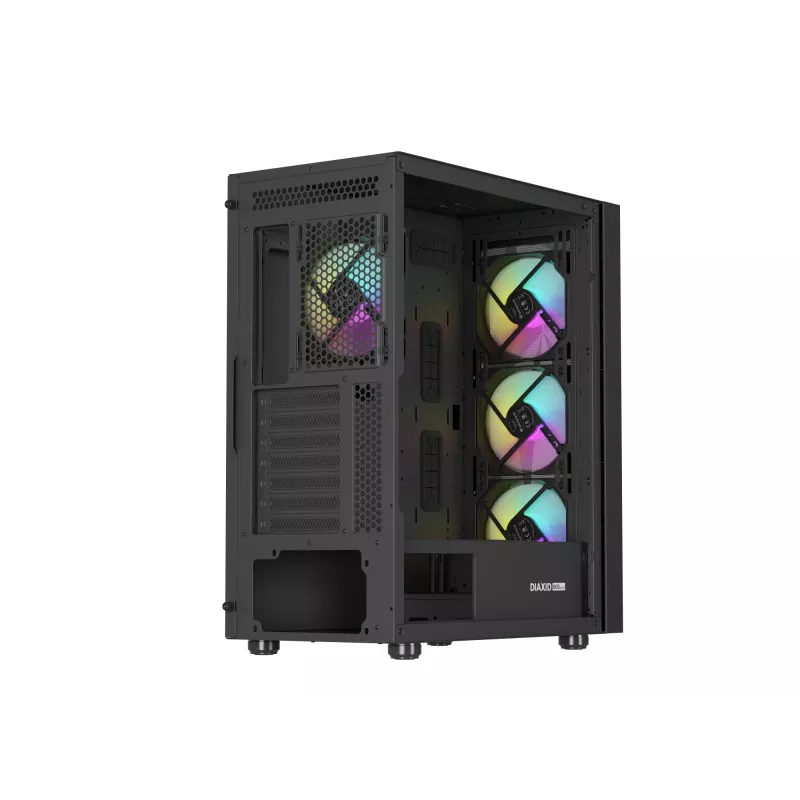 GENESIS Diaxid 605 ARGB Midi Tower Μαύρο