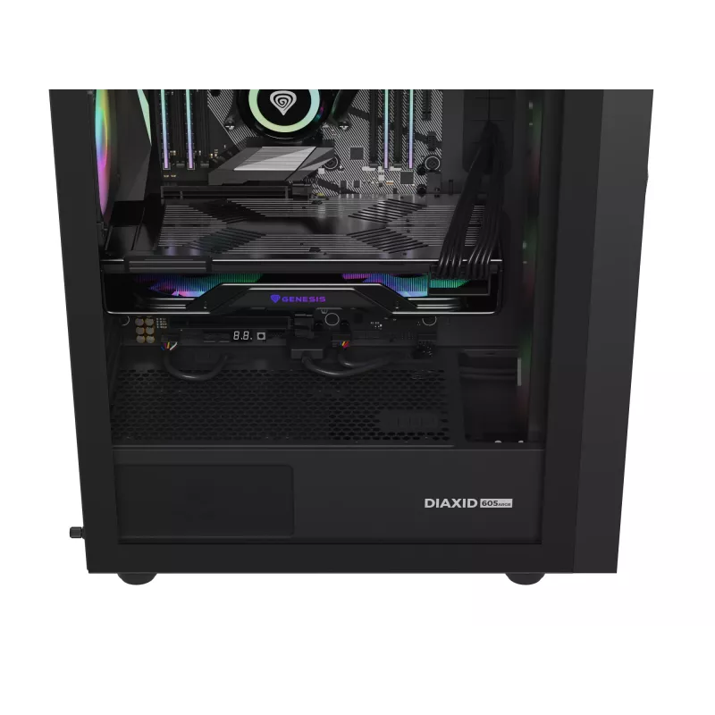 GENESIS Diaxid 605 ARGB Midi Tower Μαύρο