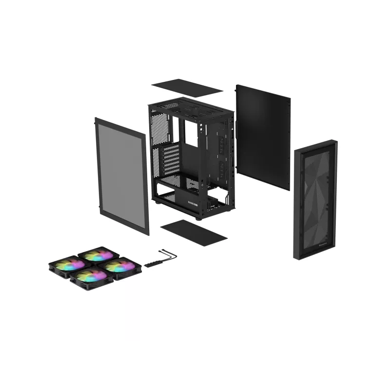 GENESIS Diaxid 605 ARGB Midi Tower Μαύρο