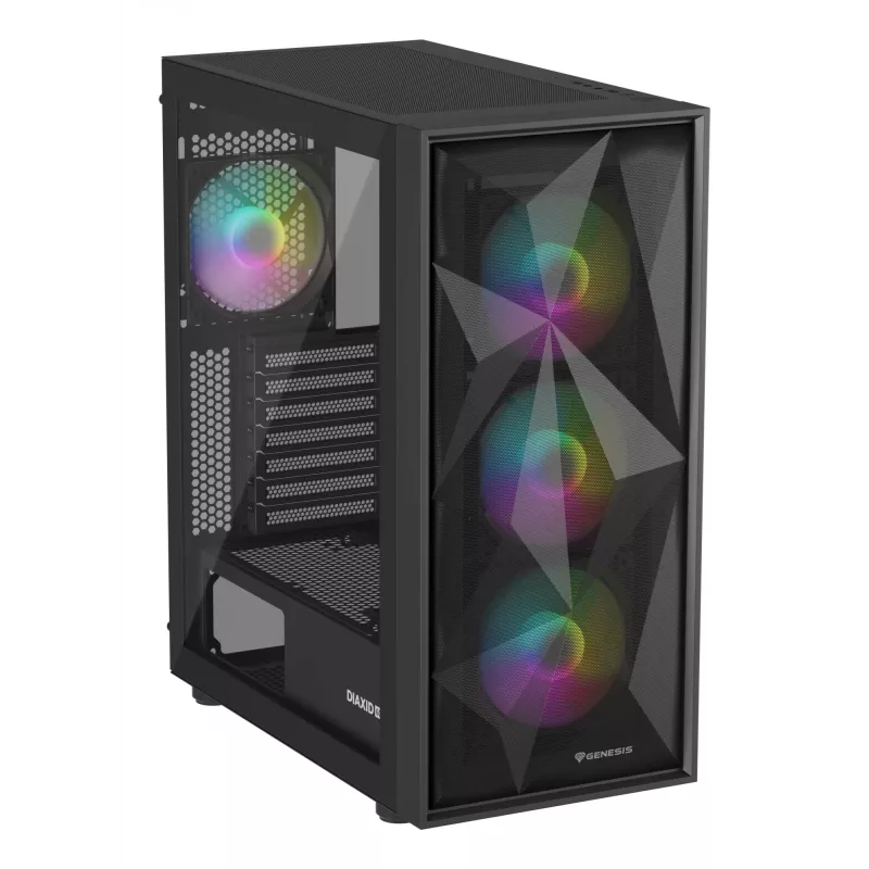 GENESIS Diaxid 605 ARGB Midi Tower Μαύρο