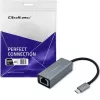 Qoltec 50352 Κάρτα διασύνδεσης RJ-45 USB Type-C υποδοχή θηλυκή Γκρι