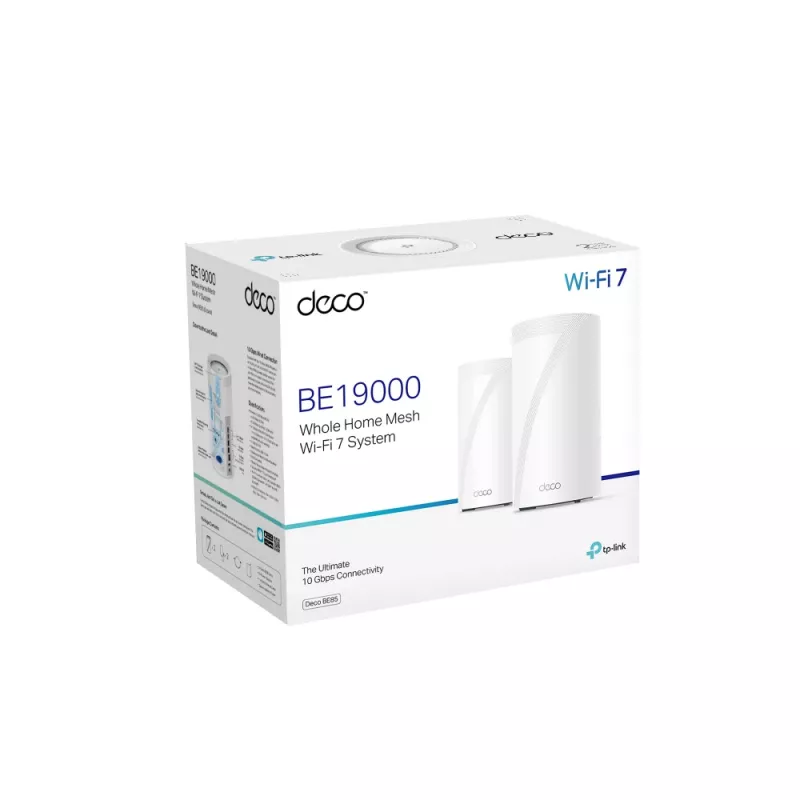TP-Link BE19000 Whole Home Mesh Wi-Fi 7 System (Tri-Band), Λευκό, Εσωτερικό, Mesh-System, CE: