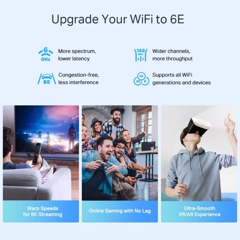 TP-Link AXE5400 Whole Home Mesh Wi-Fi 6E System (Tri-Band), λευκό, DECO XE75 PRO (3-PACK)
