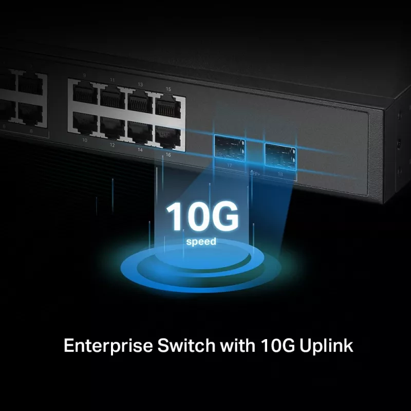 TP-Link Omada 16-Θυρών 2.5G και 2-Θυρών 10GE SFP+ L2+ Managed Switch με 8-Θυρών PoE+