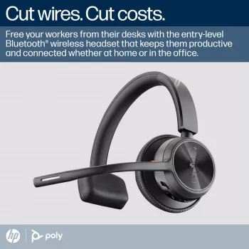 HP Poly Voyager 4310-M πιστοποιημένο για Microsoft Teams USB-C headset +BT700-Dongle +σταθμός φόρτισης