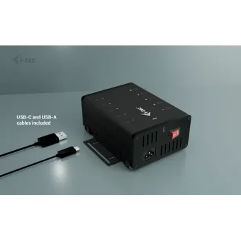 i-tec USB-C/USB-A μεταλλικό HUB φόρτισης + δεδομένων, 15 W ανά θύρα, 10x USB-C