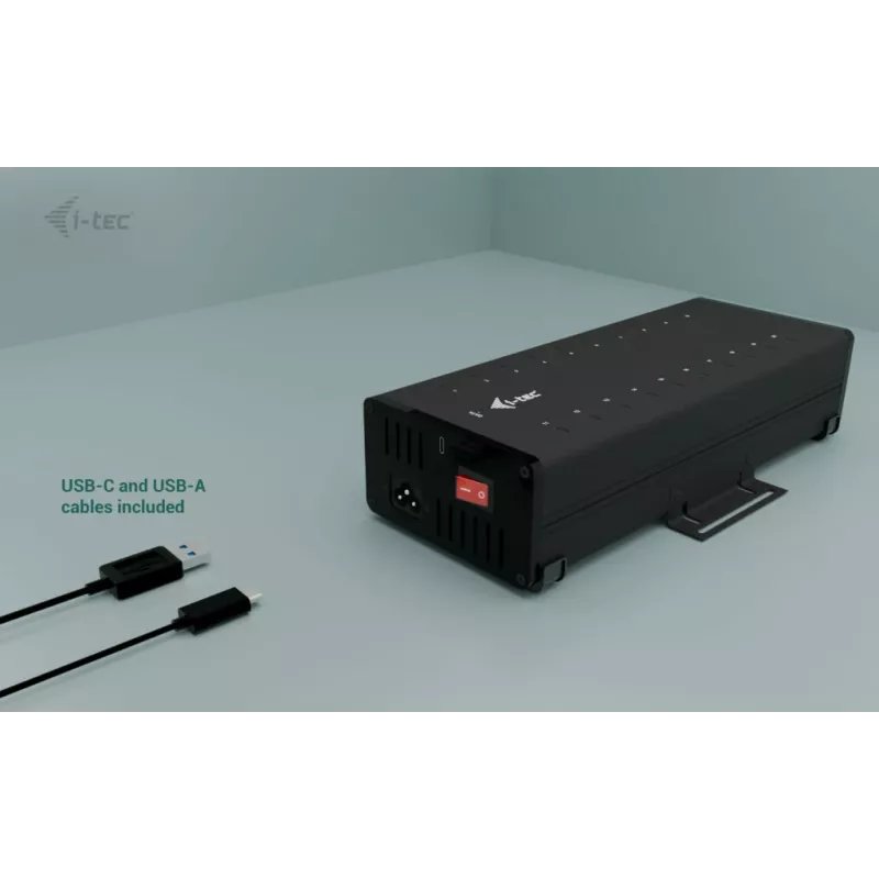 i-tec USB-C/USB-A μεταλλικό HUB φόρτισης + δεδομένων, 15W ανά θύρα, 20x USB-C