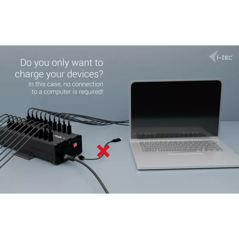 i-tec USB-C/USB-A μεταλλικό HUB φόρτισης + δεδομένων, 15W ανά θύρα, 20x USB-C