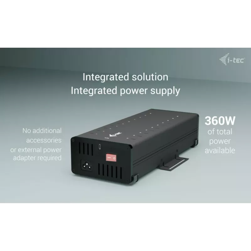 i-tec USB-C/USB-A μεταλλικό HUB φόρτισης + δεδομένων, 15W ανά θύρα, 20x USB-C