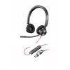 HP Poly Blackwire 3320 στερεοφωνικό USB-C headset +προσαρμογέας USB-C/A