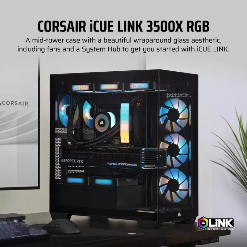 CORSAIR κουτί PC - iCUE LINK 3500X RGB Mid-Tower