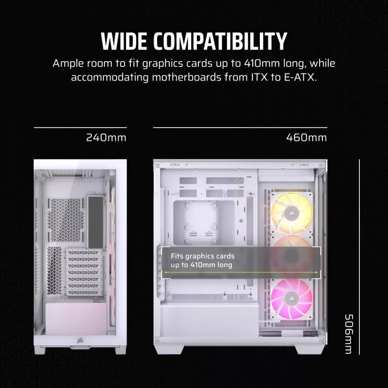 CORSAIR κουτί PC - Icue Link 3500x RGB Mid-tower - λευκό